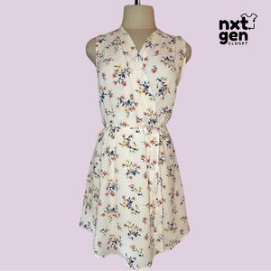 Monteau Women’s Sleeveless Faux Wrap Dress